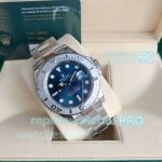 Swiss Quality Replica Rolex Yacht-Master Blue Dial 904L Stainless Steel Watch 8215 Movement 